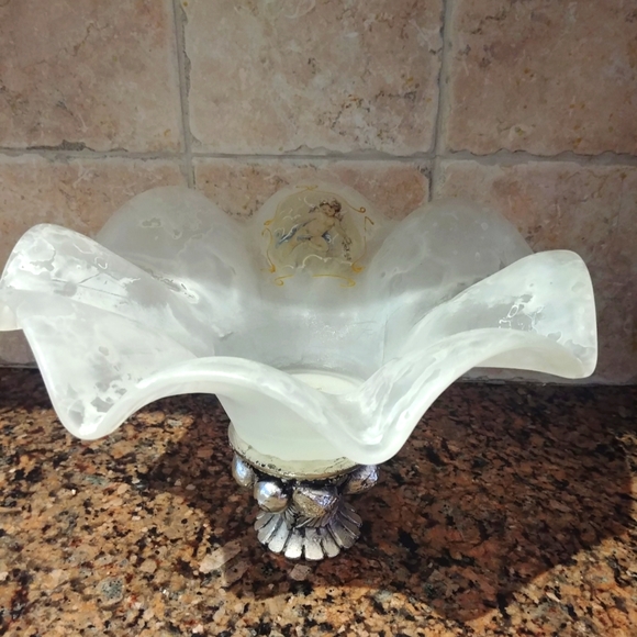 Murano Other - Vintage Arte Murano frosted Silvestri cristal bowl